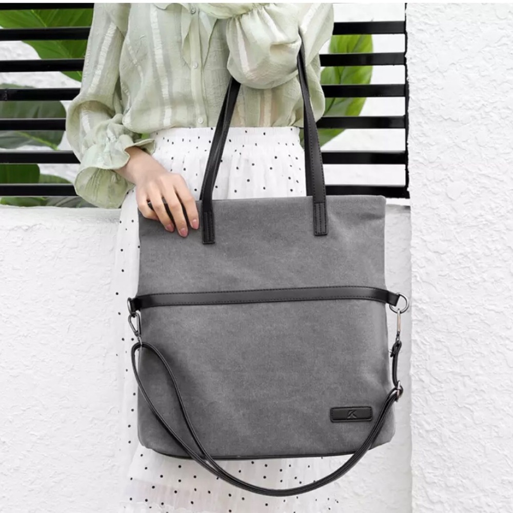 Canvas zipper Closure Stand Up Bag - Picture 6 of 8